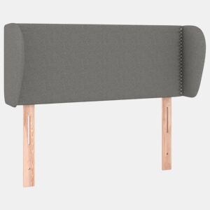 vidaXL Cabeceira de cama c abas tecido 83x23x7888 cm cinzento-escuro