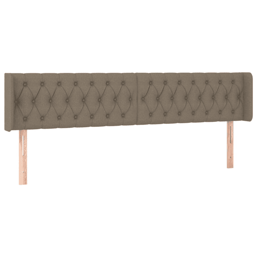 vidaXL Cabeceira cama abas tecido 203x16x7888 cm cinzento-acastanhado