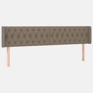 vidaXL Cabeceira cama abas tecido 203x16x7888 cm cinzento-acastanhado