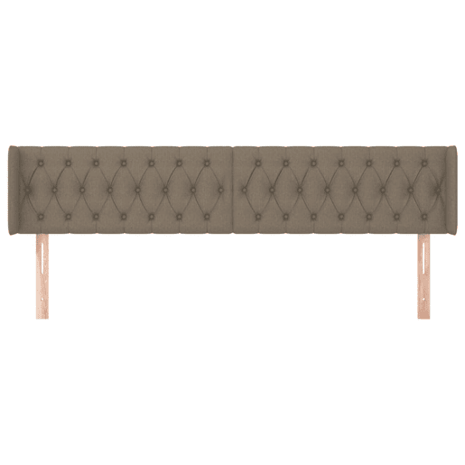vidaXL Cabeceira cama abas tecido 203x16x7888 cm cinzento-acastanhado