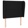 vidaXL Cabeceira de cama c abas tecido 103x23x118128 cm preto