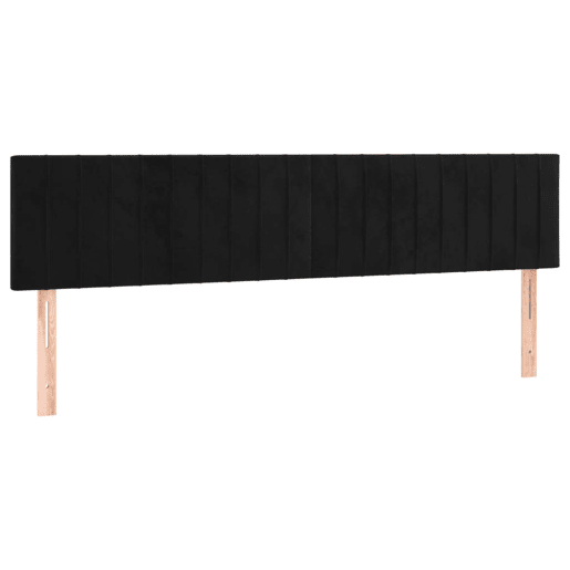 vidaXL Cabeceira de cama 2 pcs veludo 100x5x7888 cm preto