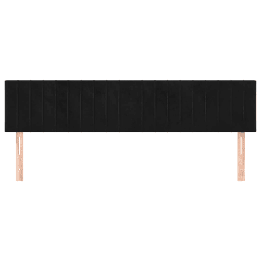 vidaXL Cabeceira de cama 2 pcs veludo 100x5x7888 cm preto