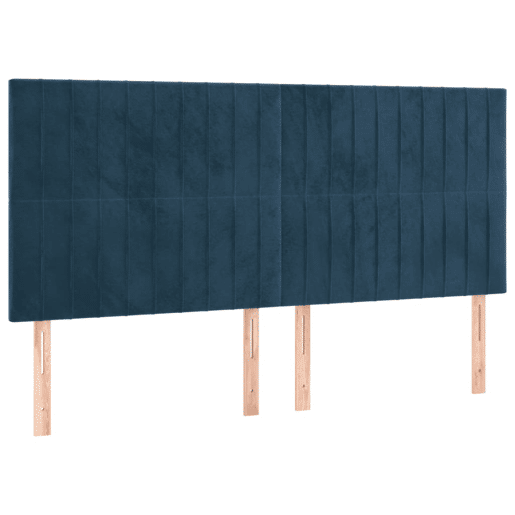 vidaXL Cabeceira Azul Escuro 180x5x118128 cm Veludo
