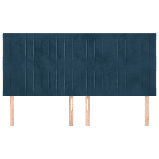vidaXL Cabeceira Azul Escuro 180x5x118128 cm Veludo