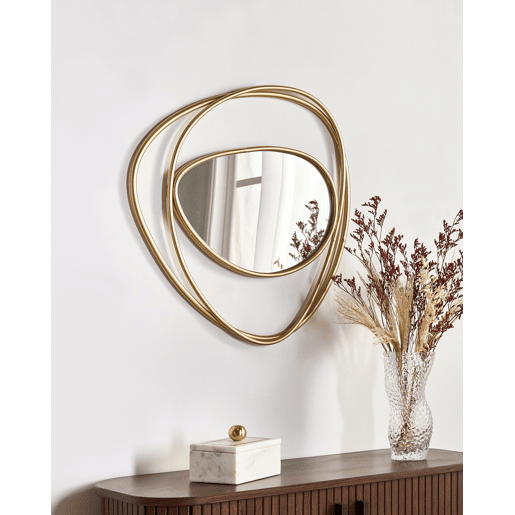 Espelho COURCY 50 cm 54 cm Metal Dourado