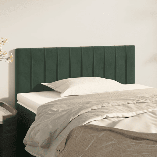 vidaXL Cabeceira de cama veludo 100x5x7888 cm verde-escuro