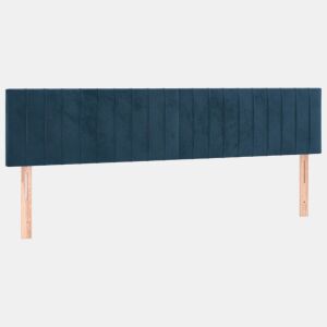 vidaXL Cabeceira de cama 2 pcs veludo 100x5x7888 cm azul-escuro