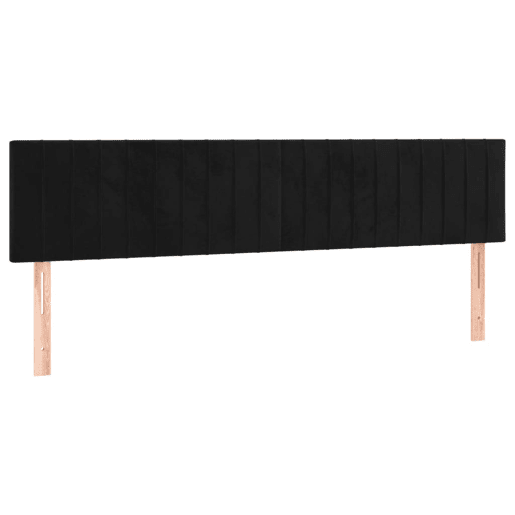 vidaXL Cabeceira de cama 2 pcs veludo 80x5x7888 cm preto