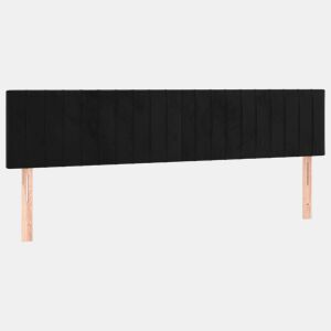 vidaXL Cabeceira de cama 2 pcs veludo 80x5x7888 cm preto
