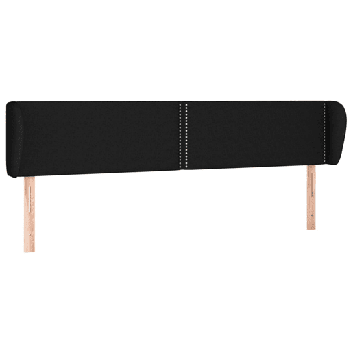 vidaXL Cabeceira de cama c abas tecido 183x23x7888 cm preto