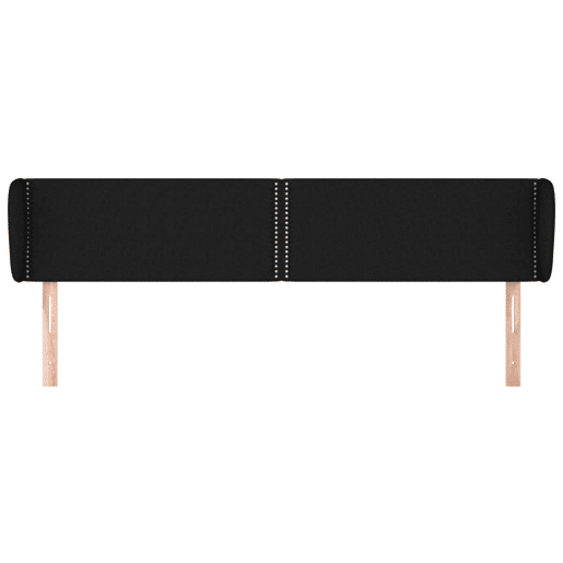 vidaXL Cabeceira de cama c abas tecido 183x23x7888 cm preto