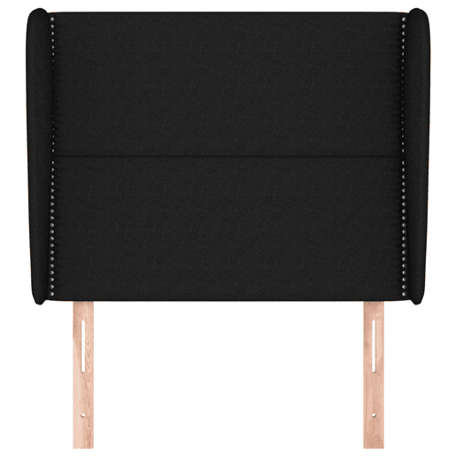 vidaXL Cabeceira de cama c abas tecido 93x23x118128 cm preto vidaXL Cabeceira de cama c abas tecido 93x23x118128 cm preto