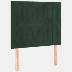 vidaXL Cabeceira Verde Escuro 90x5x118128 cm Veludo