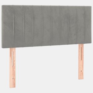 vidaXL Cabeceira de cama veludo 90x5x7888 cm cinzento-claro