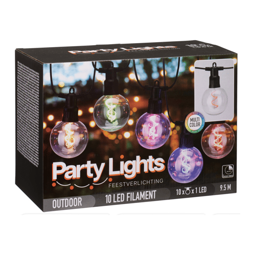 Guirlanda multicolorida com temporizador de luzes incluído