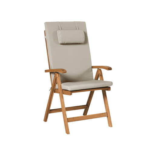 Conjunto de refeições de jardim 6 lugares JAVA PREMIUM Madeira de acácia Taupe
