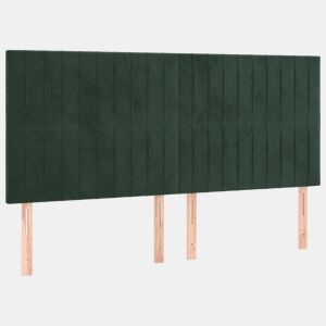vidaXL Cabeceira Verde Escuro 180x5x118128 cm Veludo