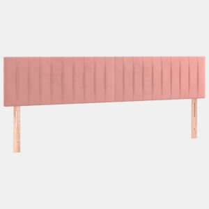 vidaXL Cabeceira de cama 2 pcs veludo 90x5x7888 cm rosa