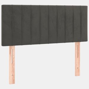vidaXL Cabeceira de cama veludo 80x5x7888 cm cinzento-escuro