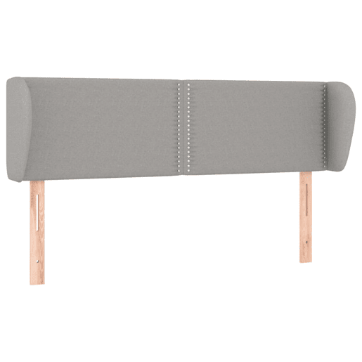 vidaXL Cabeceira de cama c abas tecido 147x23x7888 cm cinzento-claro