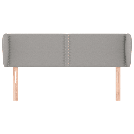 vidaXL Cabeceira de cama c abas tecido 147x23x7888 cm cinzento-claro