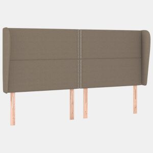 vidaXL Cabeceira cama abas tecido 203x23x118128 cm cinza-acastanhado