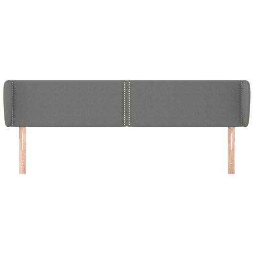 vidaXL Cabeceira de cama c abas tecido 203x23x7888cm cinzento-escuro vidaXL Cabeceira de cama c abas tecido 203x23x7888cm cinzento-escuro