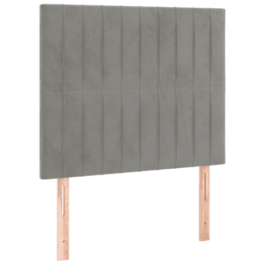 vidaXL Cabeceira Cinza Claro 80x5x118128 cm Veludo