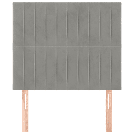 vidaXL Cabeceira Cinza Claro 80x5x118128 cm Veludo