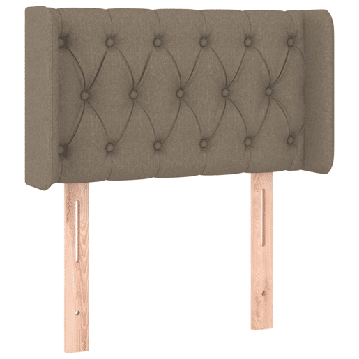 vidaXL Cabeceira cama abas tecido 83x16x7888 cm cinzento-acastanhado