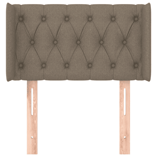 vidaXL Cabeceira cama abas tecido 83x16x7888 cm cinzento-acastanhado