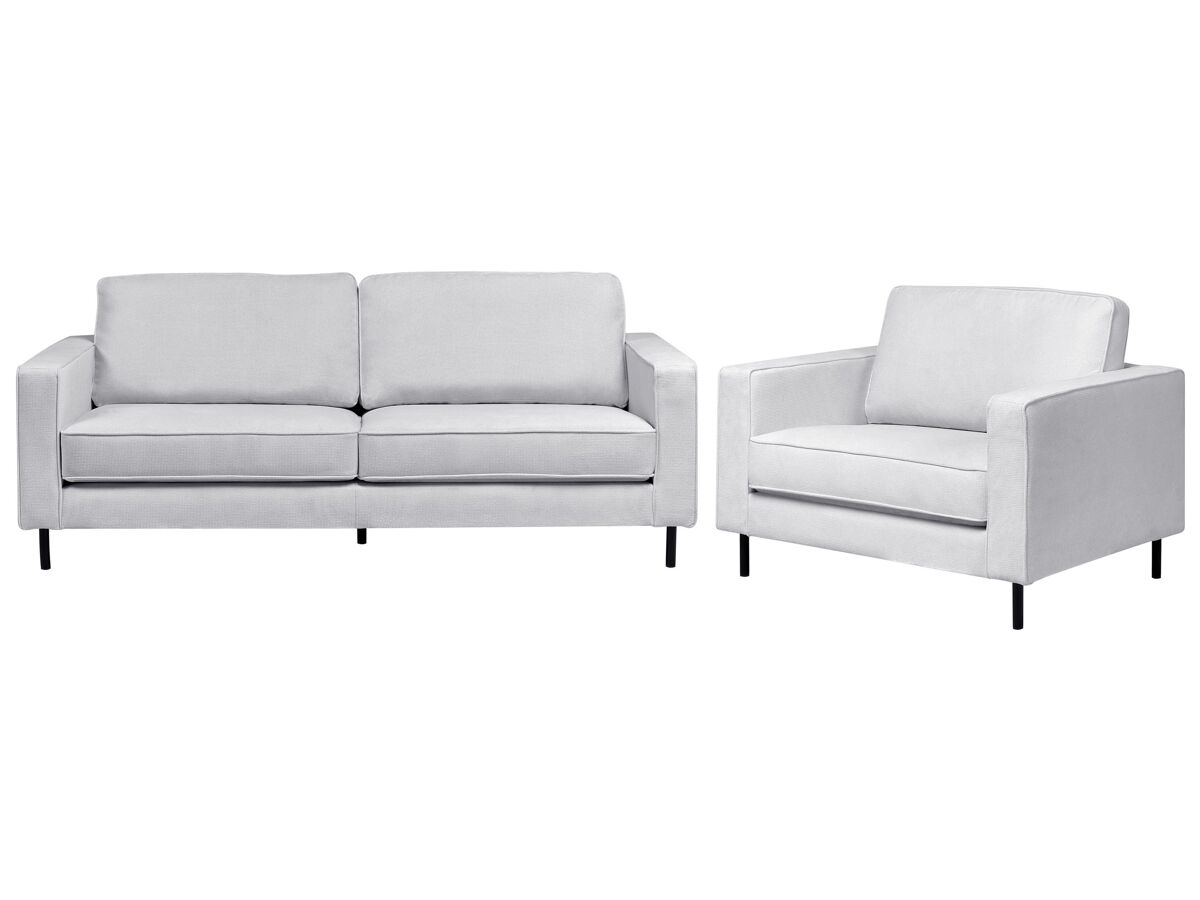 Beliani Conjunto de sofás SAVALEN Gris Claro
