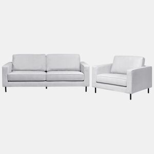 Conjunto de sala de estar SAVALEN Tecido Cinzento claro 4 lugares