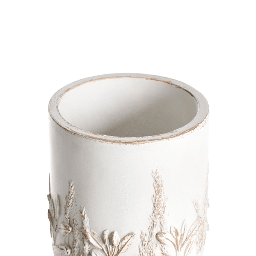 Vaso alto para plantas PREWEZA 23 cm Branco creme
