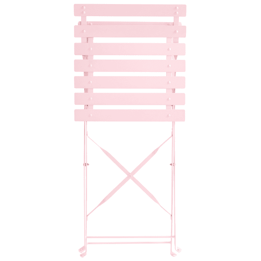 Conjunto de refeições de jardim 4 lugares FIORI Dobrável Metal Rosa pastel