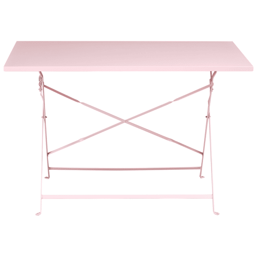 Conjunto de refeições de jardim 4 lugares FIORI Dobrável Metal Rosa pastel