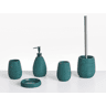 Conjunto de 5 acessórios para a casa de banho QUILCA Azul esverdeado