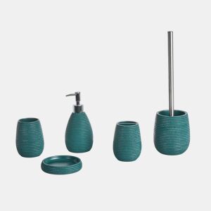 Conjunto de 5 acessórios para a casa de banho QUILCA Azul esverdeado