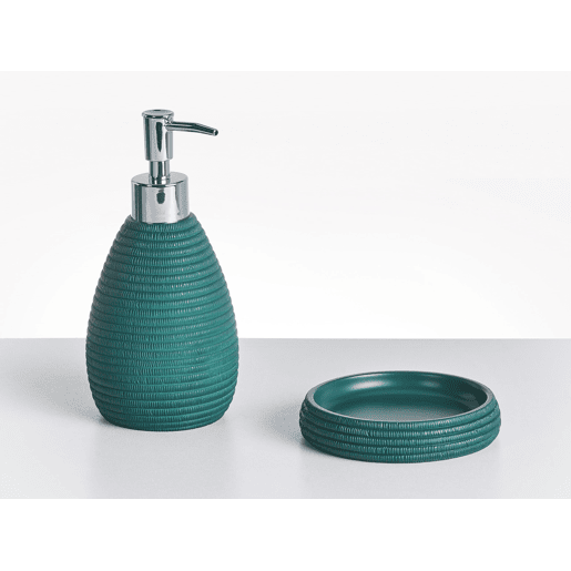Conjunto de 5 acessórios para a casa de banho QUILCA Azul esverdeado