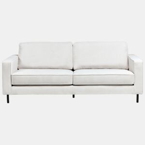 Sofá SAVALEN Tecido Branco creme 3 lugares