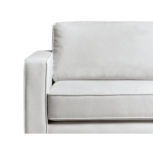 Sofá SAVALEN Tecido Branco creme 3 lugares
