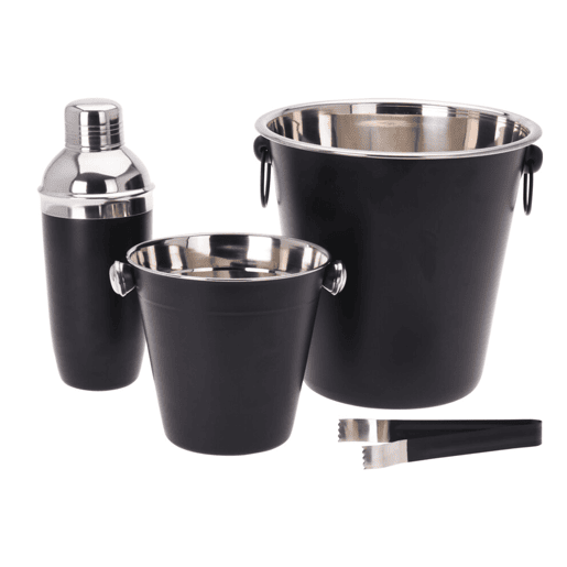 Conjunto de 4 barras de aço inoxidável preto fosco