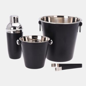 Conjunto de 4 barras de aço inoxidável preto fosco