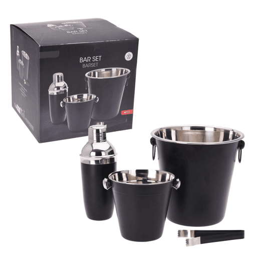 Conjunto de 4 barras de aço inoxidável preto fosco