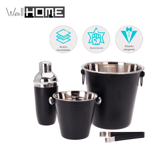 Conjunto de 4 barras de aço inoxidável preto fosco