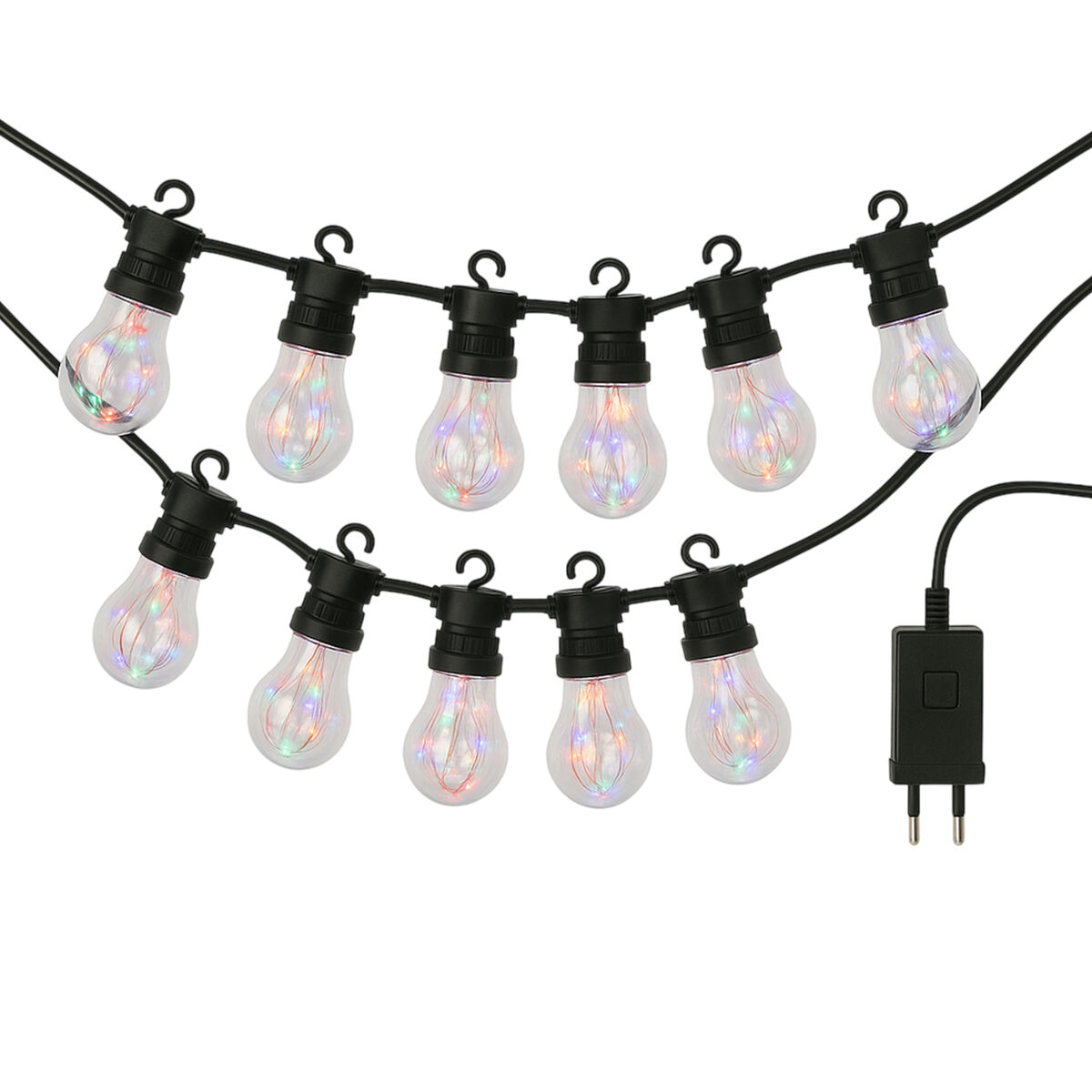 Guirnalda de luces con temporizador y 10 bombillas LED tipo A60