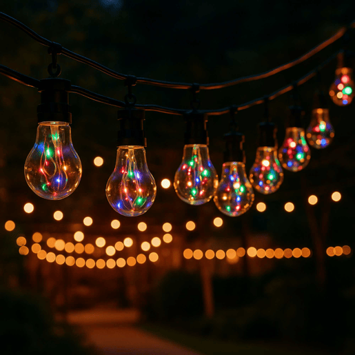 Luzes de corda com temporizador e 10 lâmpadas LED A60