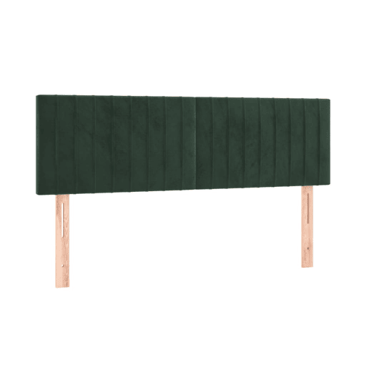 vidaXL Cabeceira de cama 2 pcs veludo 72x5x7888 cm verde-escuro