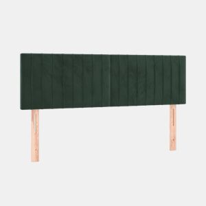 vidaXL Cabeceira de cama 2 pcs veludo 72x5x7888 cm verde-escuro